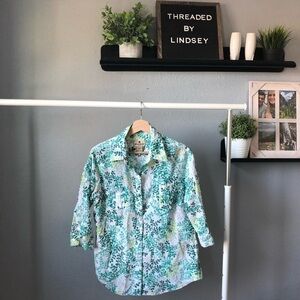 Woolrich Button Up 3/4 sleeve size m